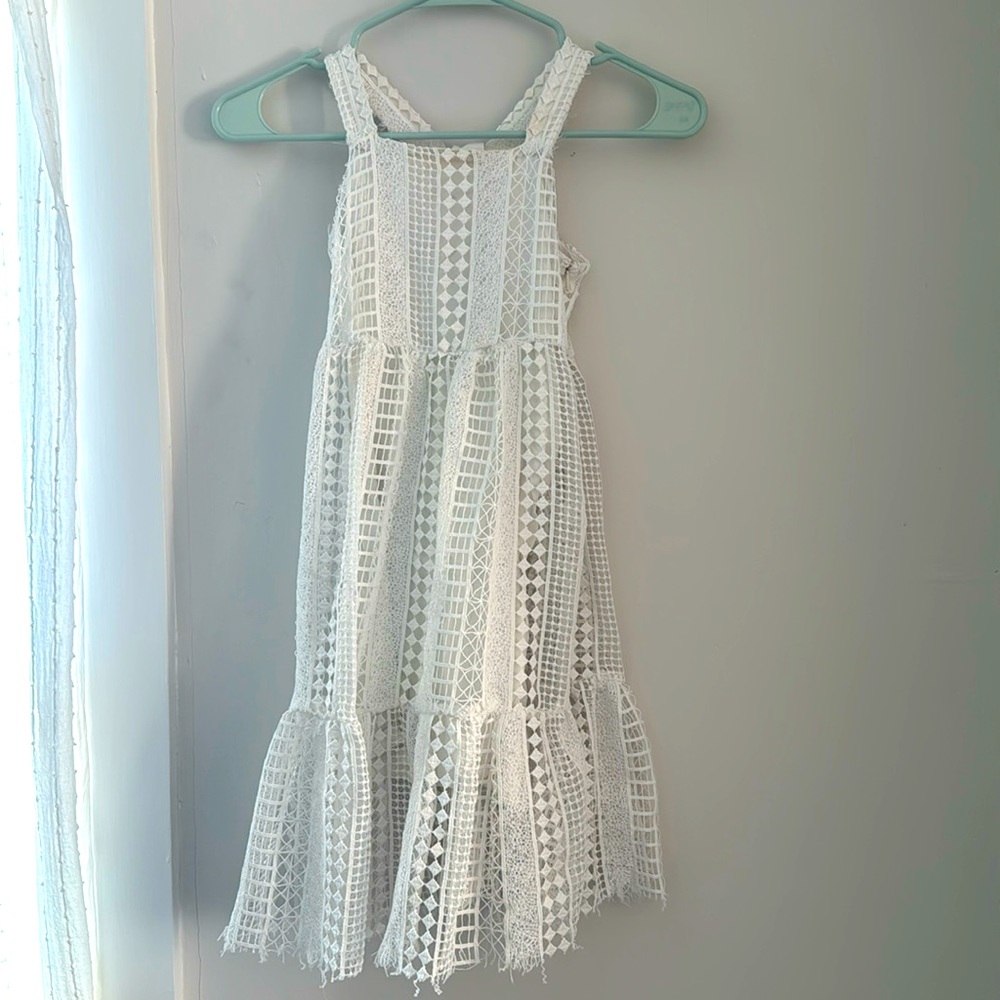 Zara girls white lace dress
